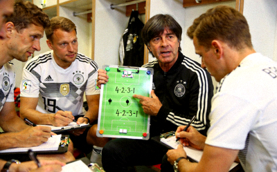 德国国家队战术讨论 - 教练与球员交流